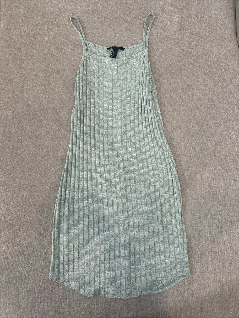 Forever 21 Ribbed Mini Dress in Sage Green